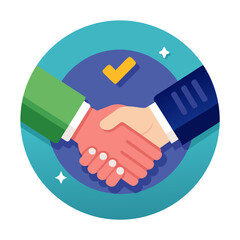 A business handshake symbolizing a successful agreement isolated on white background