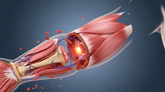 Detailed forearm anatomy illustration