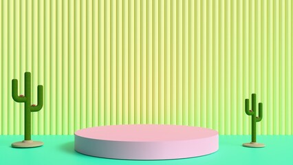 3d podium dessert product backdrop