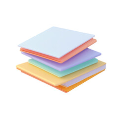Stack of colorful pastel sticky notes on a black background