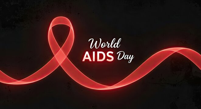 World aids day red ribbon awareness