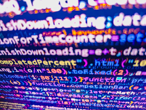 Source abstract algorithm co. IT business company. Program code PHP HTML CSS of site. Programm. Modern web network and internet telecommunication technology. Big data and Internet of things trend
