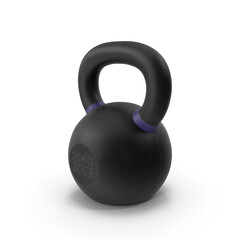 Black 20kg kettlebell isolated on transparent PNG background