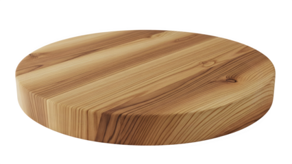 wooden round table with detailed grain texture in warm natural tones centered on seamless white background with soft lighting and rustic elegance ideal for minimal modern product photography display