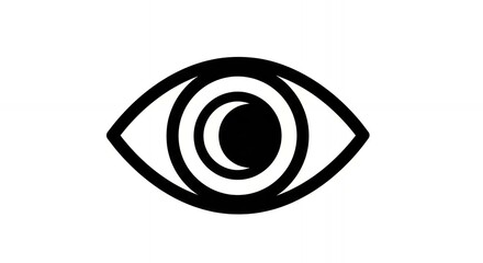 Bold Eye Icon Abstract Vector Graphic for Branding Design