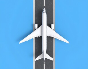 White airplane on a runway