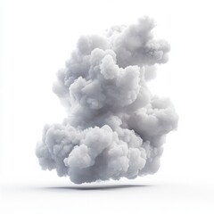 White Smoke Plume Rising in the Air with Soft Edges and Abstract Shapes Creating a Dreamy Atmosphere