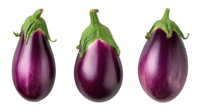 A vibrant and abundant collection of freshly harvested purple eggplants showcasing their glossy skin and unique shapes in a visually striking repetitive artistic pattern.