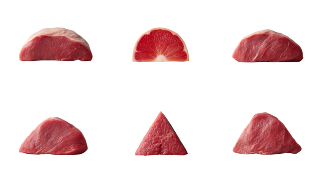 Various Cuts of Raw Beef.
