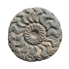 Ammonite fossil from prehistoric times
