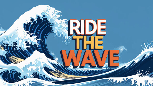 Dynamic ocean waves beckon adventure and excitement, perfect for vibrant summer promotions and inspiring travel campaigns Ride the Wave