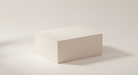 A minimal, simple box on a neutral background perfect for product display and presentation
