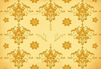 Subtle floral damask pattern on aged paper texture, seamless background, floral backgrounds