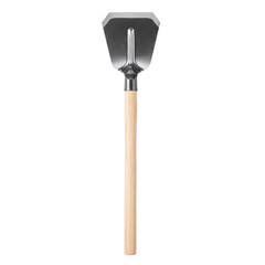 Garden hoe with a wooden handle