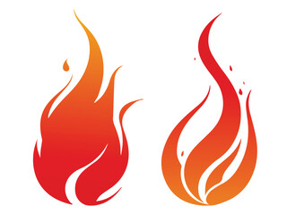 Fire icons for design. concept flame, fire, icon, vector illustration in flat style 