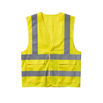 High-visibility safety vest with reflective stripes