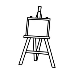 art easel vector for artist design on white background 