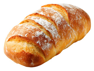 Golden Loaf: A freshly baked loaf of bread, with a golden crust and a dusting of flour, is a perfect symbol of rustic simplicity and culinary pleasure.