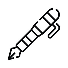An outline icon of classic fountain pen tool