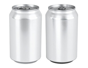 Cola Soda Can Tilted Side View with Open Pull Tab, isolated transparent background png