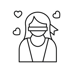 Blind Date thinline icon , vector, pixel perfect, illustrator file 
  