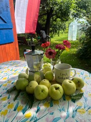 Stół z polskimi jabłkami  © Maciej G. Szling