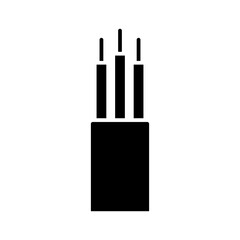 Three core cable icon