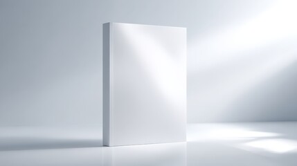 Fototapeta premium Blank Book Mockup with Clean White Cover, Ideal for Product Promotion or Marketing Campaign