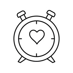 Love Time thinline icon , vector, pixel perfect, illustrator file 

