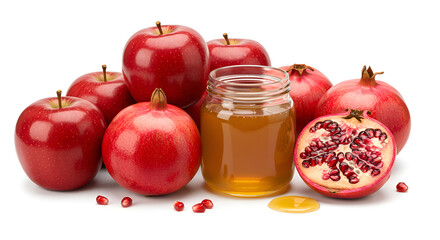 red apples and pomegranates