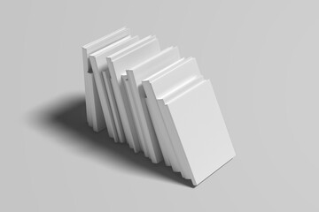 Book perspective mockup. Blank book Cover language line isolated to presentation.