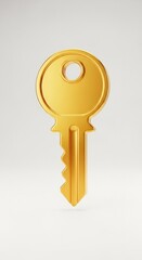 Golden key symbolizes success, access, security, and unlocking opportunities for achievement