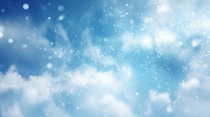 Fototapeta premium Sky High: Ethereal Clouds and Sparkling Light Create a Dreamy, Abstract Background for Creative Projects