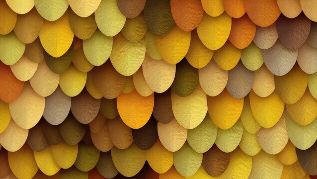 Autumnal leaf scales in warm colors - Powered by Adobe