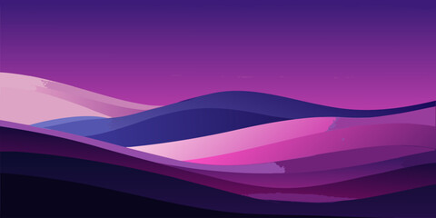Abstract flowing curved waves in soft violet and lavender gradient elegant smooth background for digital design and branding