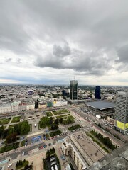 Warszawa widok ogólny z powietrza 