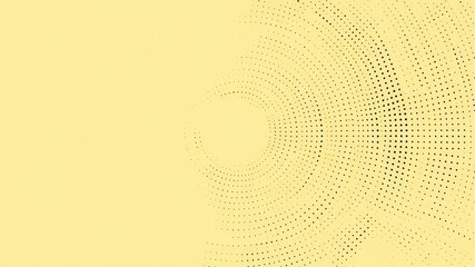 Halftone Circle Gradient Effect on Light Yellow Background with Space for Text or Other Elements Creates a Minimalist Visual Texture