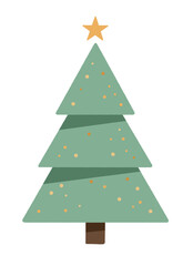 christmas tree isolated on white