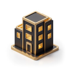 Modern Minimalist Office Building Icon