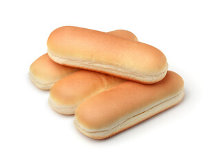 Four whole hot dog buns