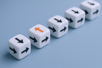 Unique Arrow Direction: Conceptual Image of Individuality, Leadership, and Standing Out from the Crowd