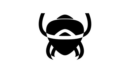 scarab logo, black isolated silhouette