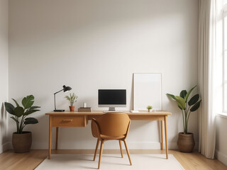 modern living room with table