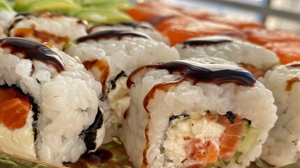 sushi on a white plate