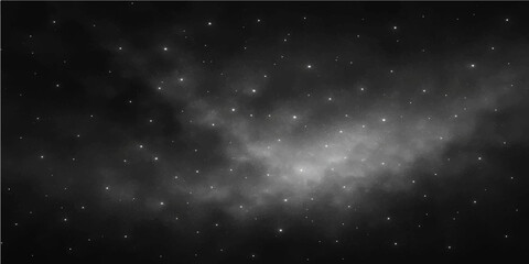 Abstract starfield motion in a blue cosmos with a starry sky and nebula