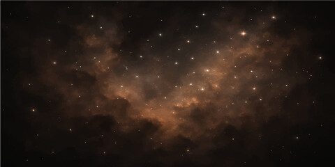 Abstract space background of a starry night sky with bright galaxies, nebulas, and stardust