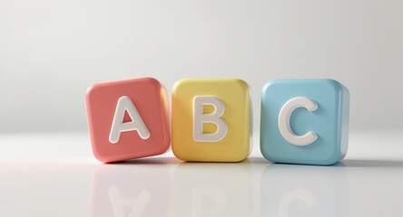 Colorful ABC Blocks Early Learning Educational Toys for Kids