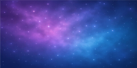 Obraz premium Abstract cosmic background with glowing stars and blue nebula