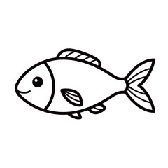 silhouette of fish with white background