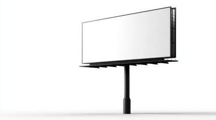 Obraz premium Blank Billboard Mockup for Outdoor Advertising Campaigns and Promotional Design, Isolated on White